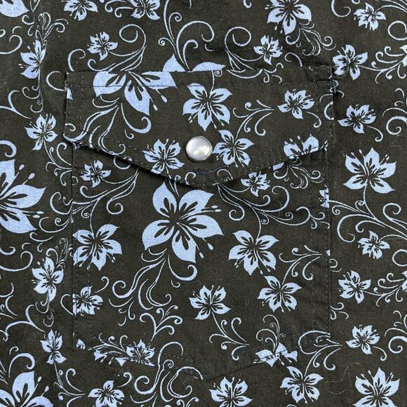 Ace of Diamonds Shirt Mens 3XL Black Blue Pearl Snap Western Retro Cowboy *read - Picture 5 of 12